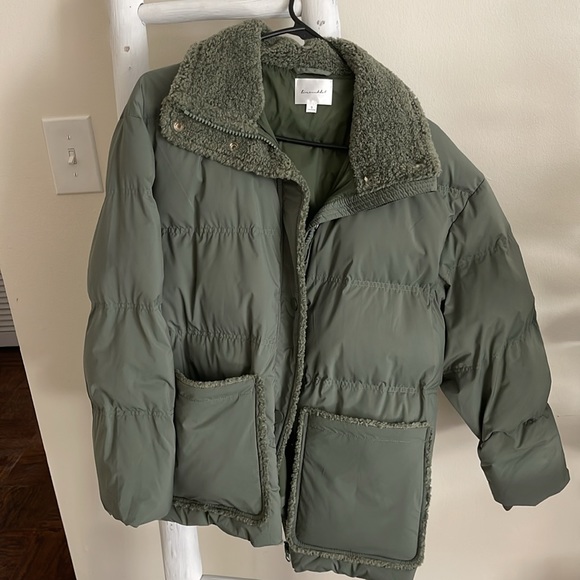 Line and Dot Olive green Saylor coat - Picture 3 of 4